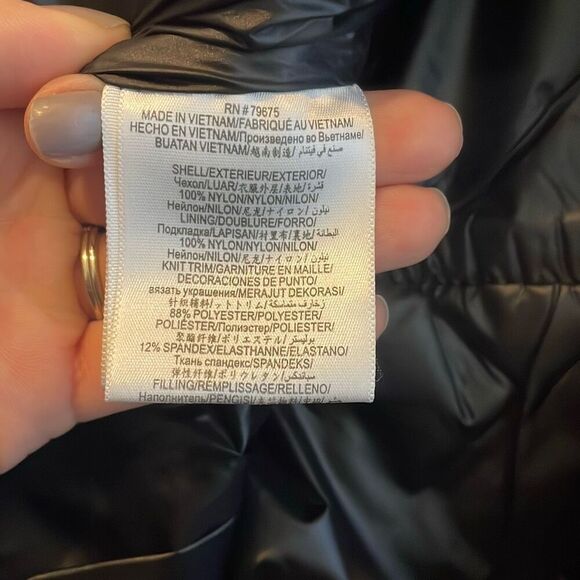 Bcbg black feather free quilted puffer jacket size small - Picture 9 of 13